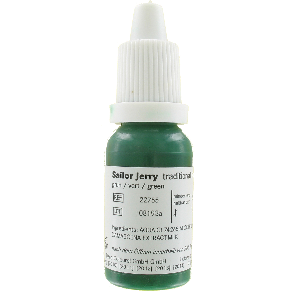 Sailor Jerry grün 10 ml, traditionelle Tätowierfarbe