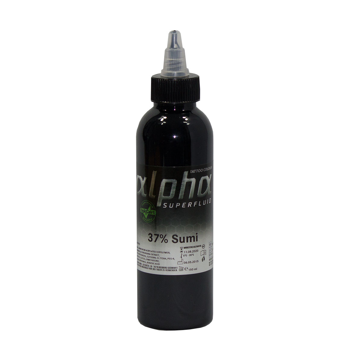 alpha SUPERFLUID 37% Sumi, 150 ml Tätowierfarbe
